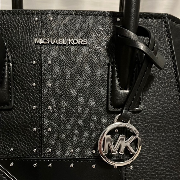 Michael Kors Black Satchel with Studded Detailing - Picture 9 of 9